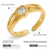 Pulseira de Aço Inoxidável Cruzada Fashionável Tendência Estilo Ins Corrente para Dorso da Mão Cravejada com Zircônia Banhada a Ouro 18K Real À Prova d'Água Resistente à Descoloração Joia para Mão
