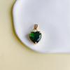 Accesorios de joyería DIY al por mayor, colgante de gemas de amor con incrustaciones de color sólido con borde de cobre, accesorios de joyería