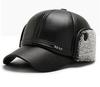 Gorra de Algodón con Protección para los Oídos para Hombres de Mediana Edad y Mayores, Gorra de Béisbol a Prueba de Frío con Visera Grande, Versátil de Copa Redonda con Letras en Inglés