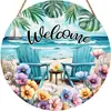 Placa de madeira para feriado transfronteiriço para o Natal e Halloween, placa decorativa criativa de madeira redonda de boneco de neve para árvore de Natal