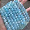 Ágata Azul Degradado Cuentas Redondas Ágata Azul Claro Cuentas Sueltas Cuentas Hechas a Mano Pulsera DIY Collar Accesorios para Joyería Venta al por Mayor