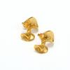 Pendientes de estilo francés con diseño irregular sencillo y estilo frío para mujer, nuevos pendientes Tide de acero de titanio y oro de 18 quilates.