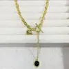 Colar Novo de Dia dos Namorados Transfronteiriço Temu Moda Retrô Geométrico Oval Pingente de Franja Coração Fivela Ot Colar para Mulheres