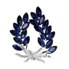 Broche de Buquê Bauhinia de Cristal Feminino de Alta Qualidade Anti-Luz Broche de Espiga de Trigo com Diamante Acessório de Luxo Leve para Terno