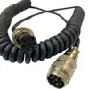 Cable de Extensión de Micrófono Conector de Aviación de 8 Pines Adecuado para Radio de Coche Intercomunicador Micrófono Cable Largo de Resorte