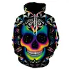 Sudadera Nueva de Halloween para Comercio Electrónico Transfronterizo Europeo y Americano Sudadera con Estampado Digital 3D Sudadera con Capucha de Otoño e Invierno de Amazon