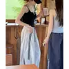 Nuevos pantalones casuales de otoño para mujer, diseño de cordón bordado, corte slim, holgados y versátiles, de cintura alta, con raya lateral, pierna ancha