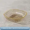 Prato de Frutas com Padrão de Diamante, Bandeja de Frutas de Plástico para Casa de Luxo, Alto Valor Estético, Prato para Lanches de Mesa de Centro de Sala de Estar, Prato para Doces, Prato para Frutas Secas