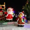 Decoraciones Navideñas Luminosas de Resina con Música Papá Noel Regalos Decoraciones para Ventana de Hotel Bar Supermercado Mesa