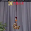 Colgante de Cadena para Teléfono Móvil Talla de Caballo de Palosanto Yiming Xianyuan Arena Verde Arcoíris Llavero de Caballo Tallado en Madera Creativo