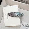 Pinza de Pato de Aleación Ovalada a Cuadros con Pedrería en Forma de Corazón de Lujo Ligero Coreano Exquisito Versátil Pasador para Flequillo Dulce Fresco Accesorio para el Cabello