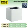 Macetero de acero inoxidable para exteriores para calles comerciales y vías municipales, jardinera rectangular hecha a medida, maceta móvil y combinable