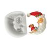 Molde de Silicona Nuevo Papá Noel 2022 Molde de Luna diy Gota Pegamento Decorativo Molde para Hornear Chocolate