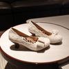 [Novo Produto Francês] Scarpins de Salto Alto com Laço de Renda para Mulheres 2025 Nova Moda Versátil Stiletto