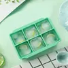 Bandeja de Hielo Cuadrada de Silicona de 6 Compartimentos con Tapa, Fácil de Desmoldar, de Silicona de Grado Alimenticio, de Venta Caliente en Amazon para el Verano