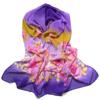 Bufanda Sol Arena Bufanda de Verano Bufanda de Seda de Hangzhou para Mujer Primavera Larga Combinable Bufanda Fina Gasa Negro Raya Pequeña