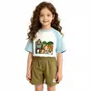 Camiseta Casual Raglán de Manga Corta para Niños Ropa de Verano t Puro Algodón Ropa de Bebé Niños y Niñas Verano Bebé Tops de Manga Media