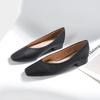 Sapatos de Vovó 3cm para Mulheres, Pele de Ovelha, Novo Modelo 2026, Sapatos para o Trabalho no Dia a Dia de Primavera e Outono, Corte em V, Bico Quadrado, Salto Bloco, Solado Macio, Sapatos de Couro Genuíno
