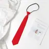 Gravata pequena JK japonesa estilo faculdade ins feminina masculina e feminina 8cm zíper preguiçoso livre camisa