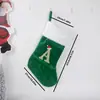 Calcetín de Navidad Multicolor con Letra Navideña Decoraciones Colgantes Navideñas Bolsa de Regalo Linda Bolsa de Dulces de 26 Letras