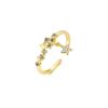 Anillo Brillante Estrella Galaxia S925 Plata de Ley Yuanfan Moda Femenina Lujo Accesible Incrustado con Circonita de Color Anillo Versátil de Gama Alta
