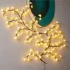 Luces de Enredadera de Árbol de Flor de Cerezo LED, Luces Decorativas para Dormitorio Controladas por Mando a Distancia, Guirnaldas de Navidad, Luces de Enredadera de Navidad USB
