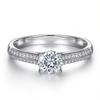 Anillo Tonglin estilo coreano plata de ley s925 moda femenina Fila doble Diamante circonita anillo de diamante de quilate anillo de diamante simple