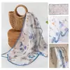 Lenço de Seda, Longo e Elegante, Lenço de Novo Estilo, Lenço Quadrado de Seda de Amora, Xale, Presente para Idosos e Mães em Seus Aniversários