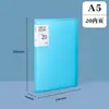 Páginas insertables transparentes para carpetas de documentos, libro de almacenamiento clasificado engrosado impermeable multicapa A5 para informes de examen de embarazo y formularios de examen