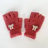 Guantes de Punto Cálidos de Medio Dedo para Niños, Hombres y Mujeres, para Niños de 3 a 10 Años, para Prevenir el Frío y Escribir, Antihielo para Estudiantes de Primaria
