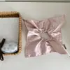 Lenço Quadrado de Cetim Brilhante com Bolinhas Estilo Coreano Acessório de Cabelo Doce e Feminino Elástico para Cabelo Salsicha Rabo de Cavalo Baixo Diário Acessório para Cabeça