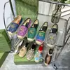 Zapatos de Pescador Bordados Estampados Marca G Otoño 2026 Suela de Goma Tejida con Letras Planos Casuales Bajos para Mujer
