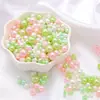 3-8mm ABS Furo Reto Pérolas de Imitação Redondas Contas Artesanais DIY Pulseira Colar Materiais para Miçangas Acessórios de Vestuário
