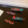 Novo Grampo Bico de Pato Rosa para Franja com Strass, Coração Fofo e Delicado, Presilha de Cabelo Doce de Cristal, Grampo de Cabelo Coração