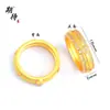 Esperando con ansias el Anillo de Alambre con Forma de Flor Ruyi del mismo estilo que la Tienda de Oro, Color Oro Arena con Incrustaciones de Diamantes Rojo Rosa, Anillo Retro Personalizado de Nuevo Estilo Chino para Mujer
