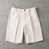 Shorts de Traje Negros para Hombre, Estilo Verano, Corte Holgado, Pantalones de Pierna Ancha Fluidos de Longitud Media, Pantalones Rectos de Cinco Puntos Estilo Japonés