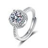 Anillo de diamante de circonio flash diseño nicho moda temperamento anillo transfronterizo anillo femenino suministro de joyería en vivo fábrica
