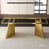 Soporte de Pata de Mesa de Lujo Ligero, Pata de Mesa de Piedra de Lujo, Base de Mesa de Comedor de Acero Inoxidable, Base de Mesa de Café de Pizarra, Pata de Escritorio de Oficina de Mármol