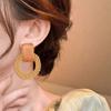 Pendientes de ratán de madera con estilo transfronterizo de Amazon, pendientes bohemios de estilo avanzado, pendientes distintivos europeos y americanos.