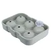 Bandeja de Hielo Grande de Silicona Transfronteriza Molde de Cubitos de Hielo de Grado Alimenticio Molde de Bola de Hielo de Desmoldeo Fácil Congelación Rápida Molde para Hacer Hielo Casero