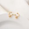 Pendientes de oro blanco de 18 quilates con incrustaciones de circonitas y rosa con perla, chapados en cobre, hechos a mano. Accesorios para pendientes de oro blanco.