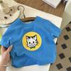 Camiseta para Bebé de Manga Corta para Niñas con Estampado de Dibujos Animados Nuevo Algodón para Bebé Top Verano Niños a la Moda