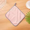 Paño de Cocina de Coral con Colgador Bordeado Cuadros de Piña Paño de Limpieza de Cocina Absorbente Cepillo para Lavar Platos Estropajo para Ollas Paño de Limpieza de Mesa