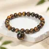 Pulsera de piedra natural y cristal estilo popular cruzada pulsera de cuentas de una sola hebra pulsera bohemia joyería al por mayor