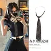 Combinación Perfecta para un Traje~ Corbata Bufanda de Seda a Rayas Diagonales Grises de Alta Inteligencia, Accesorio de Vestimenta Casual y Sencilla Estilo Coreano Otoño e Invierno