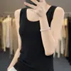 Camiseta de punto de verano para mujer, elegante, a rayas, cuello en U, ajuste ceñido, manga corta