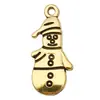 Set Mixto de 20 Colgantes Vintage Dorados para Pulseras, Collares, Llaveros, Copos de Nieve, Árboles de Navidad, Colgantes de Santa Claus y Accesorios de Joyería DIY