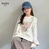 Camiseta interior para niños YOJIA, nueva y elegante camiseta de manga larga con dibujos animados para niños de primavera y otoño 2026, camiseta de otoño para niños con cuello redondo