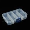 Caja de plástico transparente extraíble de 8 rejillas, caja portátil para medicamentos, accesorios para uñas, caja de herramientas, embalaje, almacenamiento, caja de acabado de escritorio