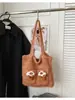 Bolsa de Tricô Estilo Preguiçoso para Mulheres 2025 Nova Tendência de Inverno Casual Versátil Bolsa de Ombro Grande Capacidade Bolsa Tote para o Dia a Dia